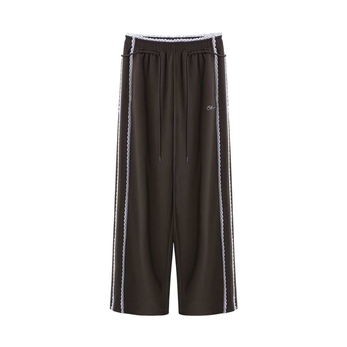어반드레스 앙쥬 레이스 트랙 팬츠 브라운(AVANDRESS Ange Lace Track Pants BROWN)