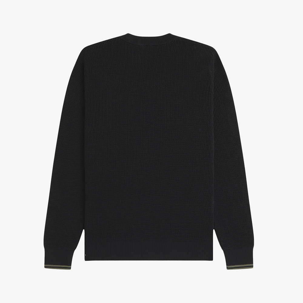 프레드페리 와플 스티치 니트 블랙(Fred Perry Waffle Stitch Knit Black) - 6