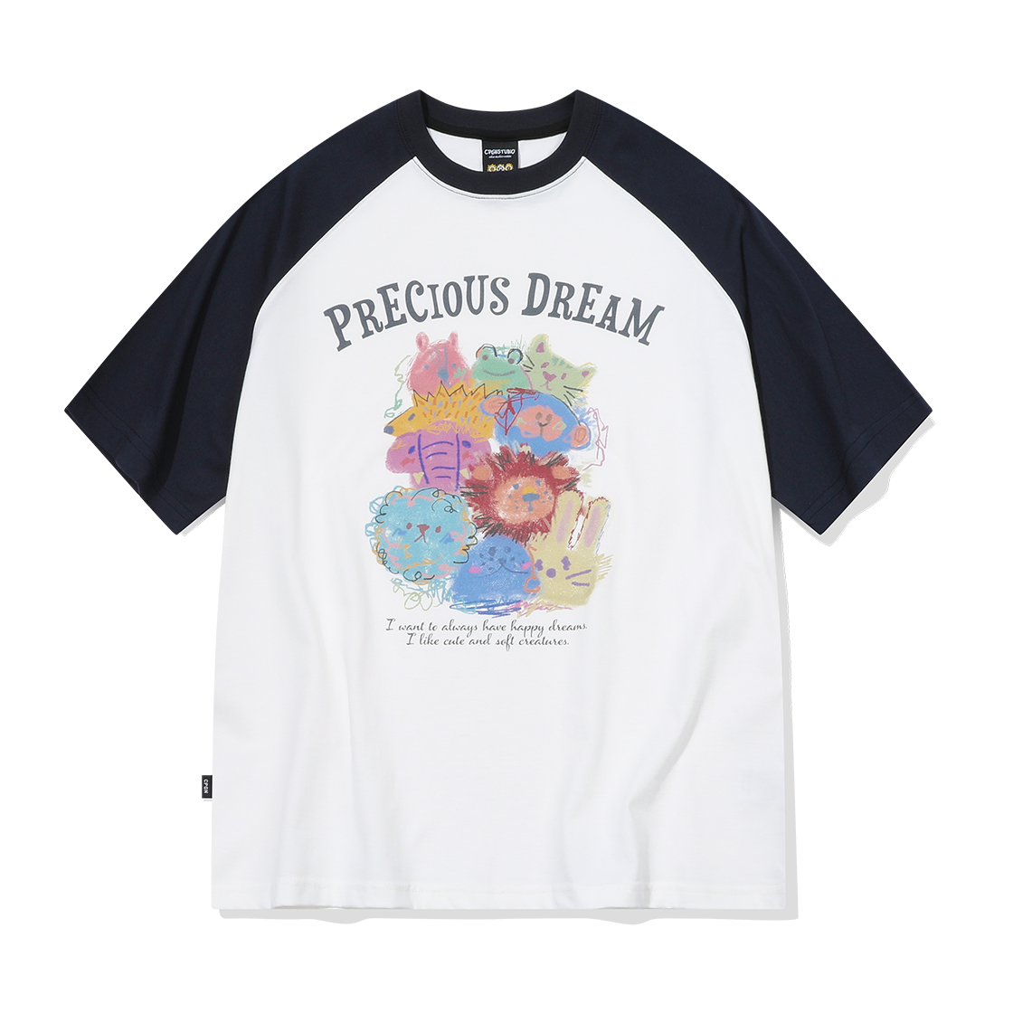 CP25SD43 CPGN STUDIO Precious Raglan T-Shirt Navy