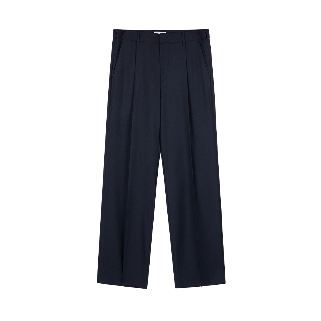 티엔지티 울 블렌드 컴포트 세미 와이드 팬츠 네이비(TNGT Wool Blend Comfort Semi-Wide Pants Navy) - 1