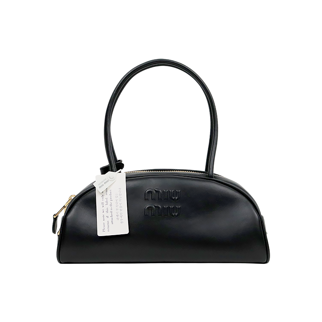 IT7F6U7B9MR4 Miu Miu Black Bow Shoulder Bag