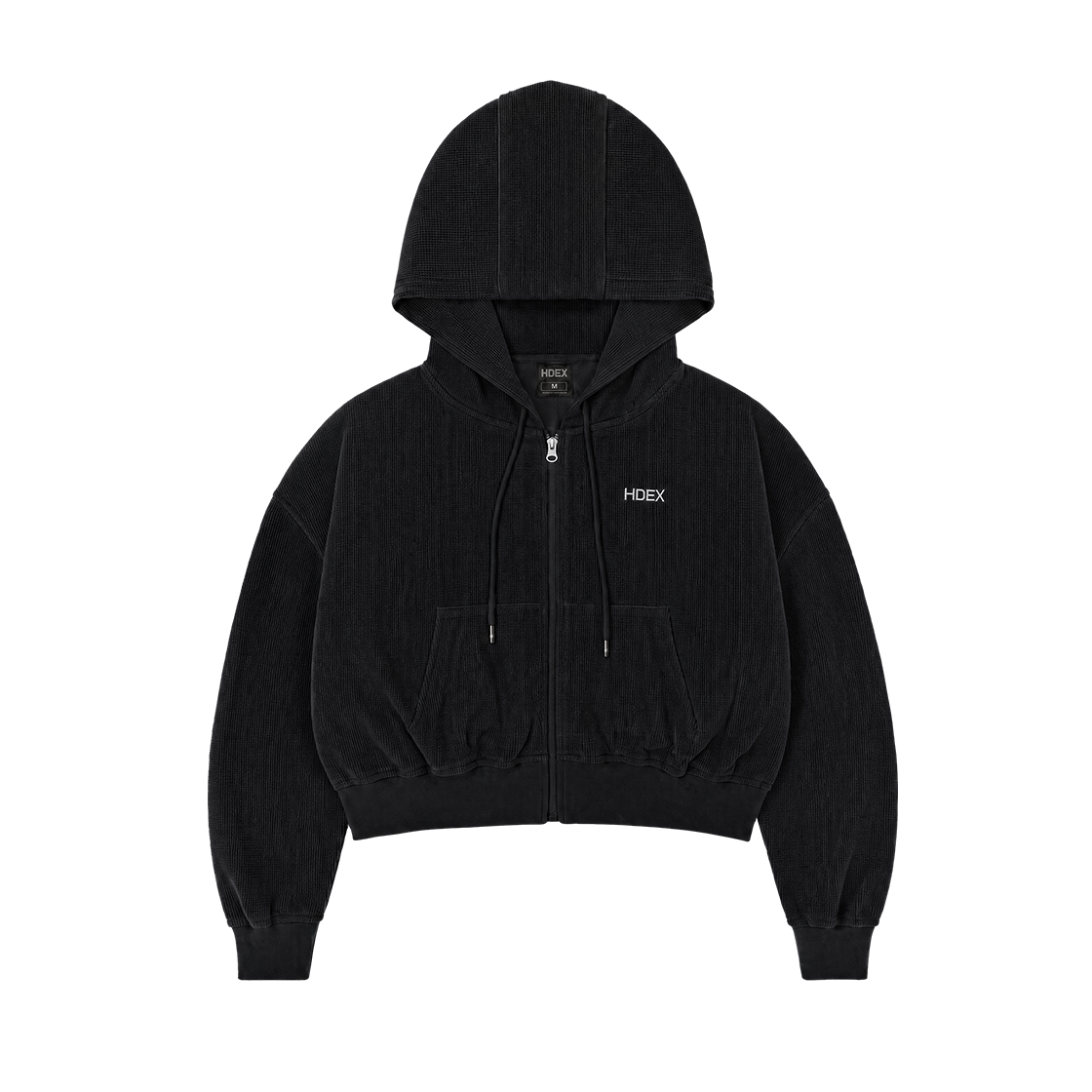 에이치덱스 소프트 벨로어 와플 후디 집업 우먼 블랙(HDEX Soft Velour Waffle Hoodie Zip-Up W Black)