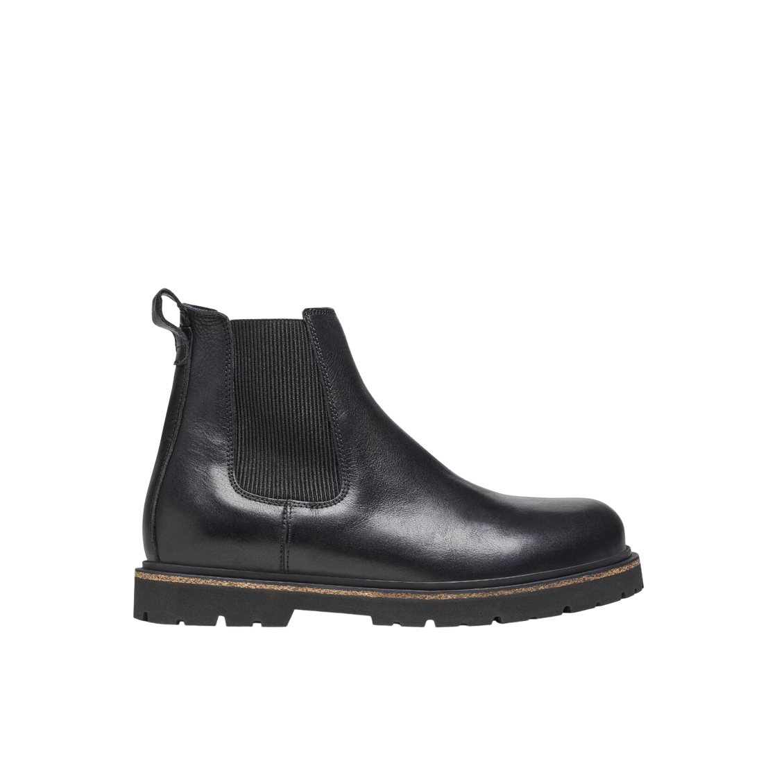 1025764 Birkenstock Highwood Slip-On Mid Natural Leather Black - Regular