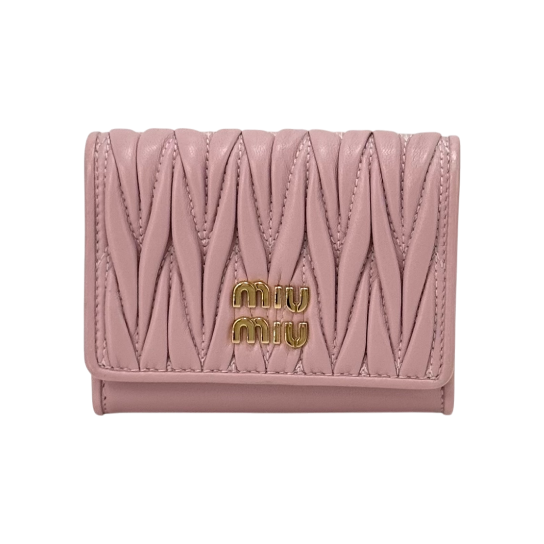 ITM8P896HD7G Miu Miu Matelasse Nappa Leather Cardholder