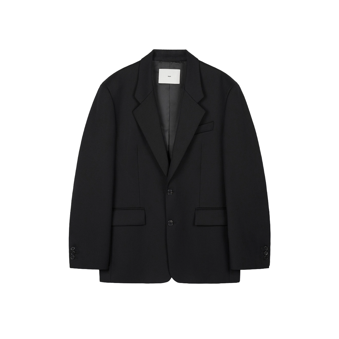 TNJA6F101BK TNGT Oversized Wool Structure Jacket Black