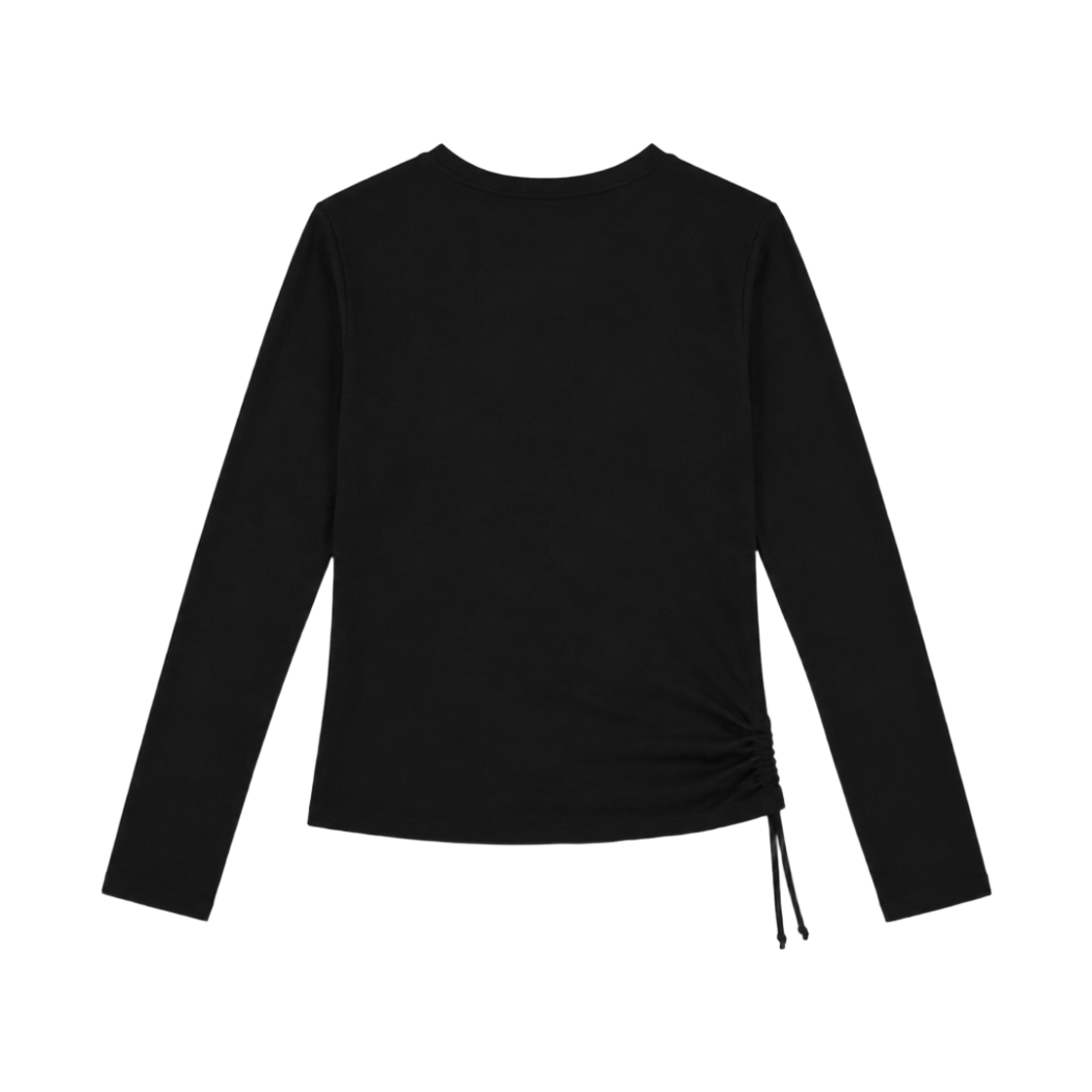 슬릭글로우 DELULU 사이드 셔링 롱 슬리브 블랙(SLEEKGLOW DELULU Side-Shirred Long-Sleeve Black) - 2