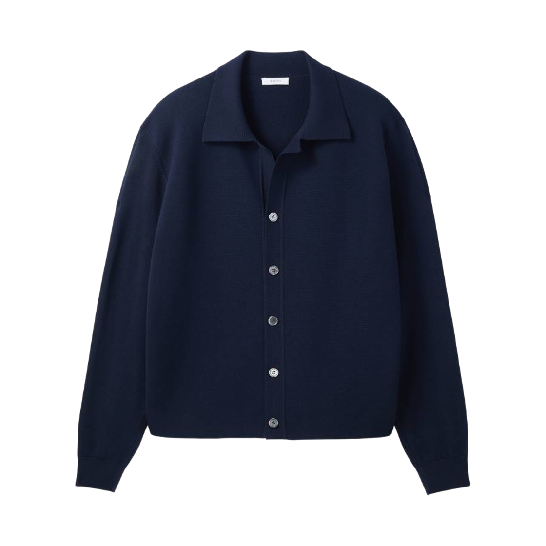 RM26WKCD001NV Recto Open Collar Knit Cardigan Dark Navy