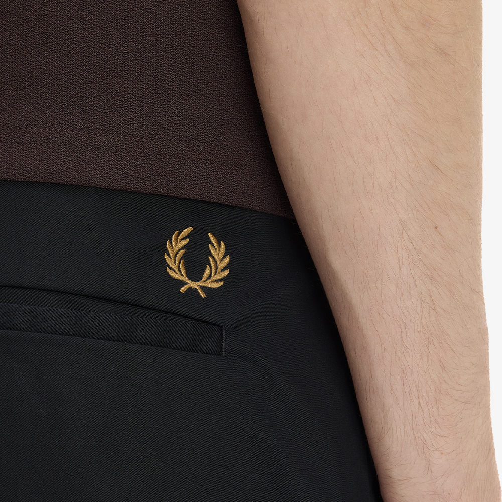 프레드페리 슬림핏 트윌 트라우저 블랙(Fred Perry Slim Fit Twill Trousers Black) - 5