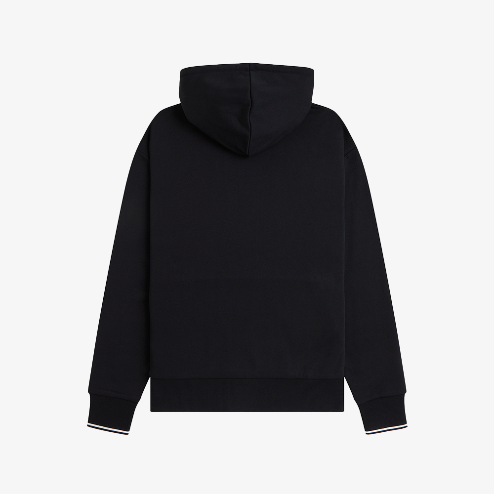 프레드페리 릴렉스드 팁드 후드 스웻셔츠 블랙(Fred Perry Relaxed Tipped Hooded Sweatshirt Black) - 6
