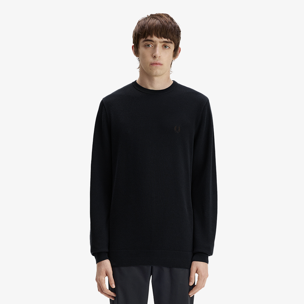 프레드페리 피케 스티치 니트 네이비(Fred Perry Pique Stitch Knit Navy) - 2