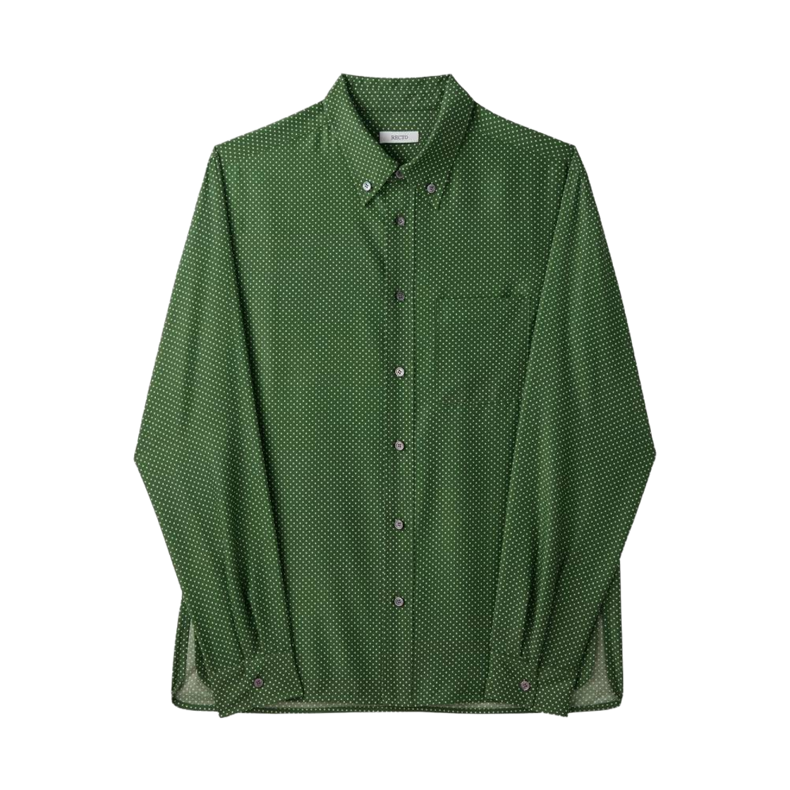 RM26WWST003GN Recto Vintage Dot Print Shirt Olive Green