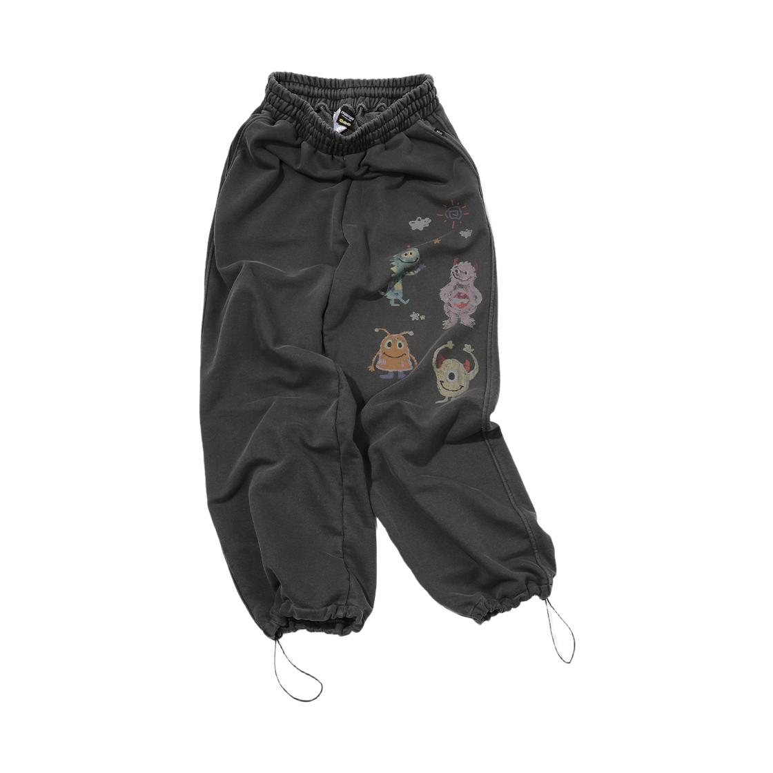 CP25SD46 CPGN STUDIO Big happy day Pigment Sweatpants Smoke Black