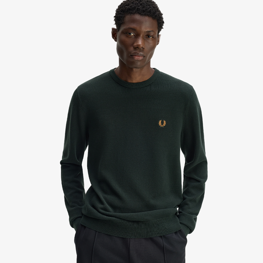 프레드페리 피케 스티치 니트 나이트그린(Fred Perry Pique Stitch Knit Night Green) - 4
