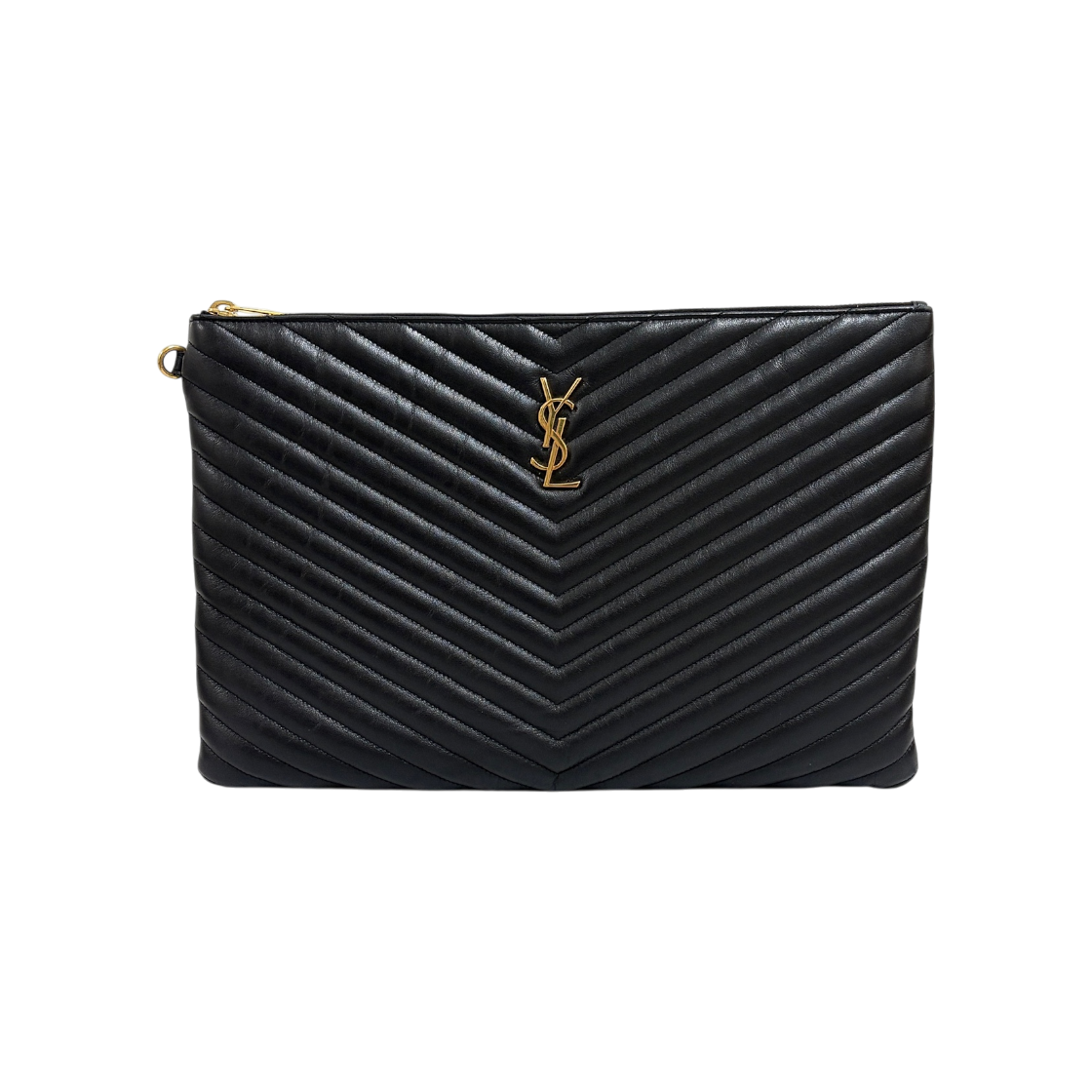 ITSAAL93BLPS Saint Laurent Monogram Matelasse Clutch Bag Black