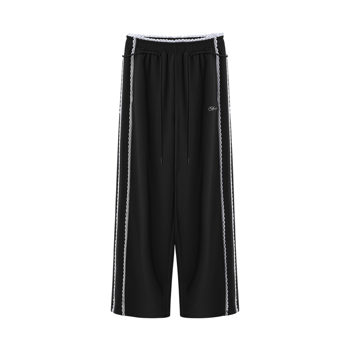 어반드레스 앙쥬 레이스 트랙 팬츠 블랙(AVANDRESS Ange Lace Track Pants BLACK)
