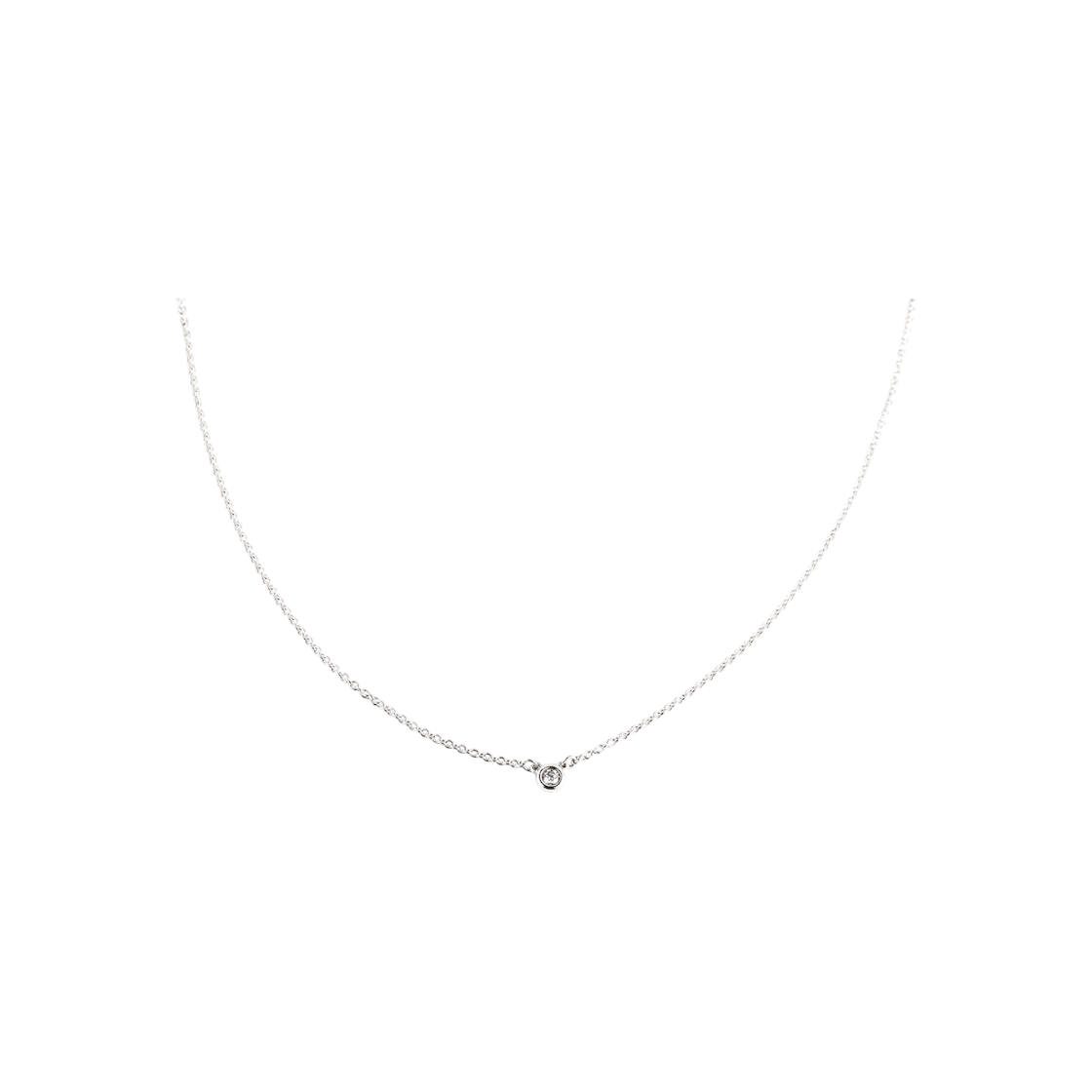 ITUECKTPNTQ8 Tiffany & Co. Elsa Peretti Diamond by the Yard Single Diamond Pendant