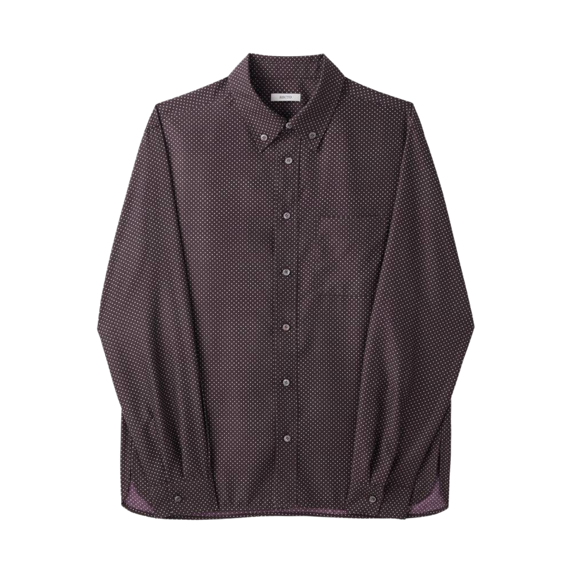 RM26WWST003BR Recto Vintage Dot Print Shirt Brown Sugar
