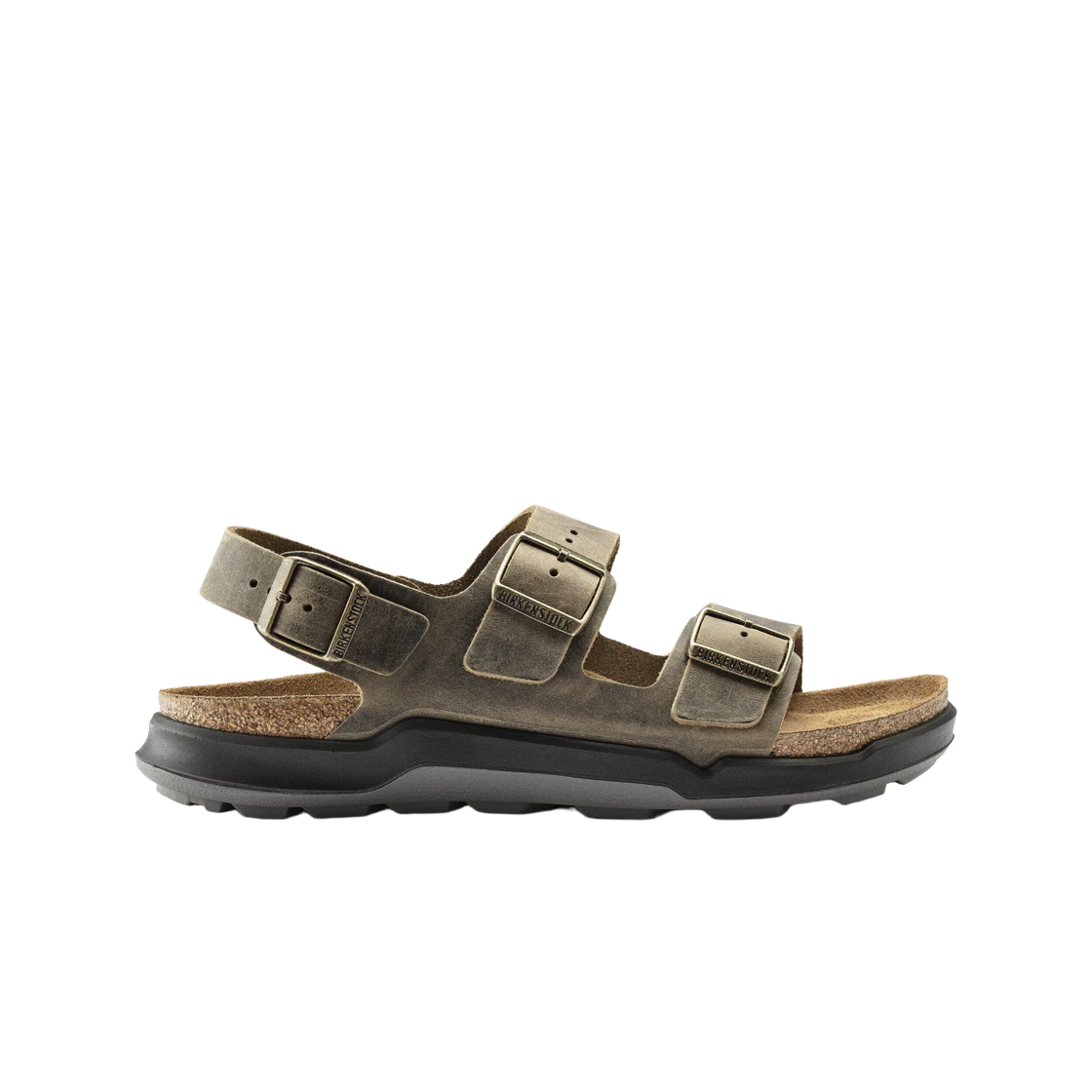 1018427 Birkenstock Milano Crosstown Oiled Leather Faded Khaki - Regular