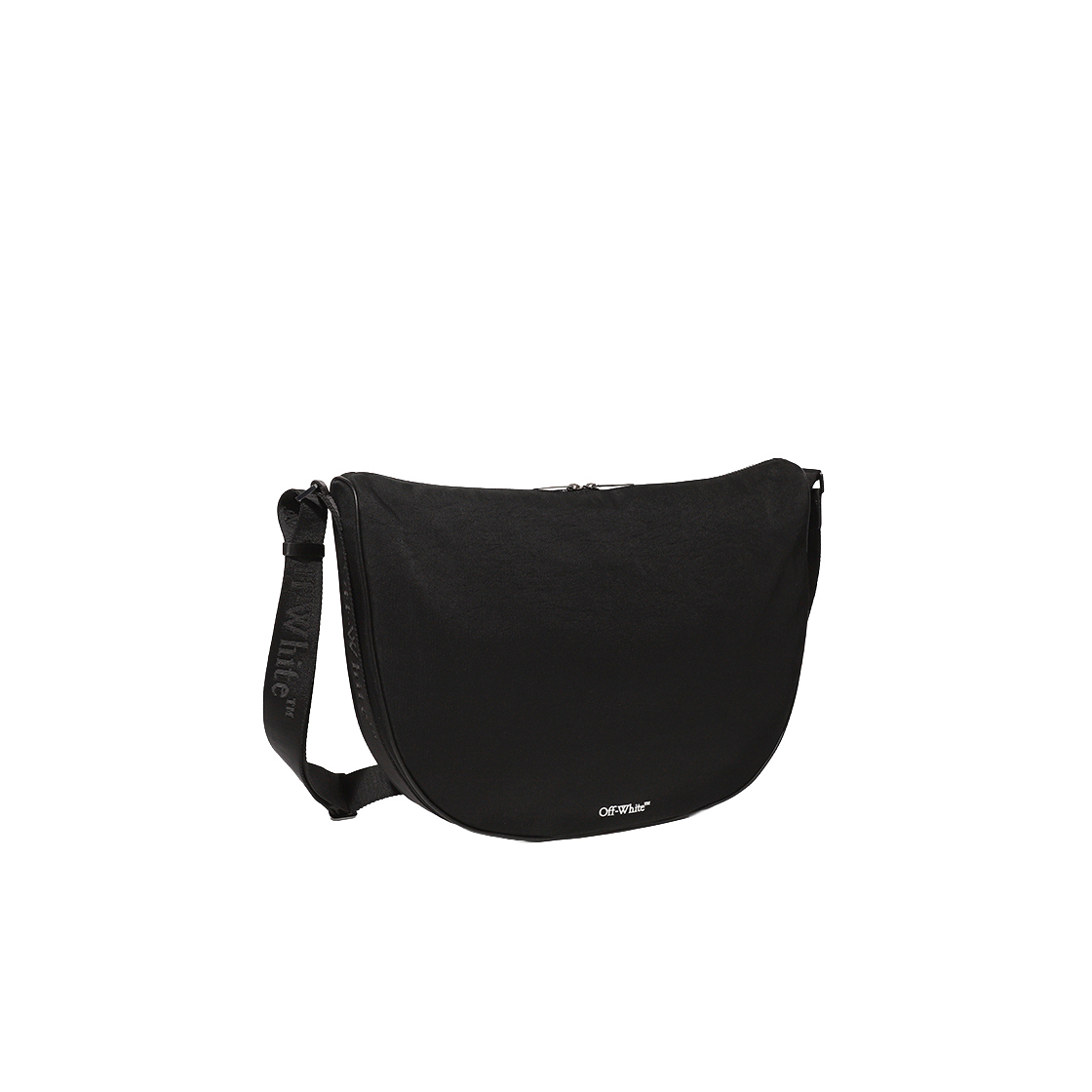 오프화이트 하프문 숄더 백 L (블랙)(Off-White Halfmoon Shoulder Bag L (Black)) - 3