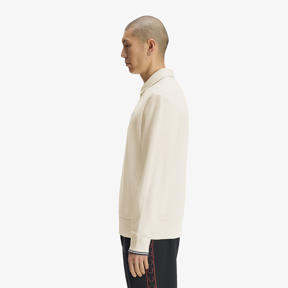 프레드페리 릴렉스드 하프 집 칼라 스웻셔츠 에크루(Fred Perry Relaxed Half Zip Collared Sweatshirt Ecru) - 3