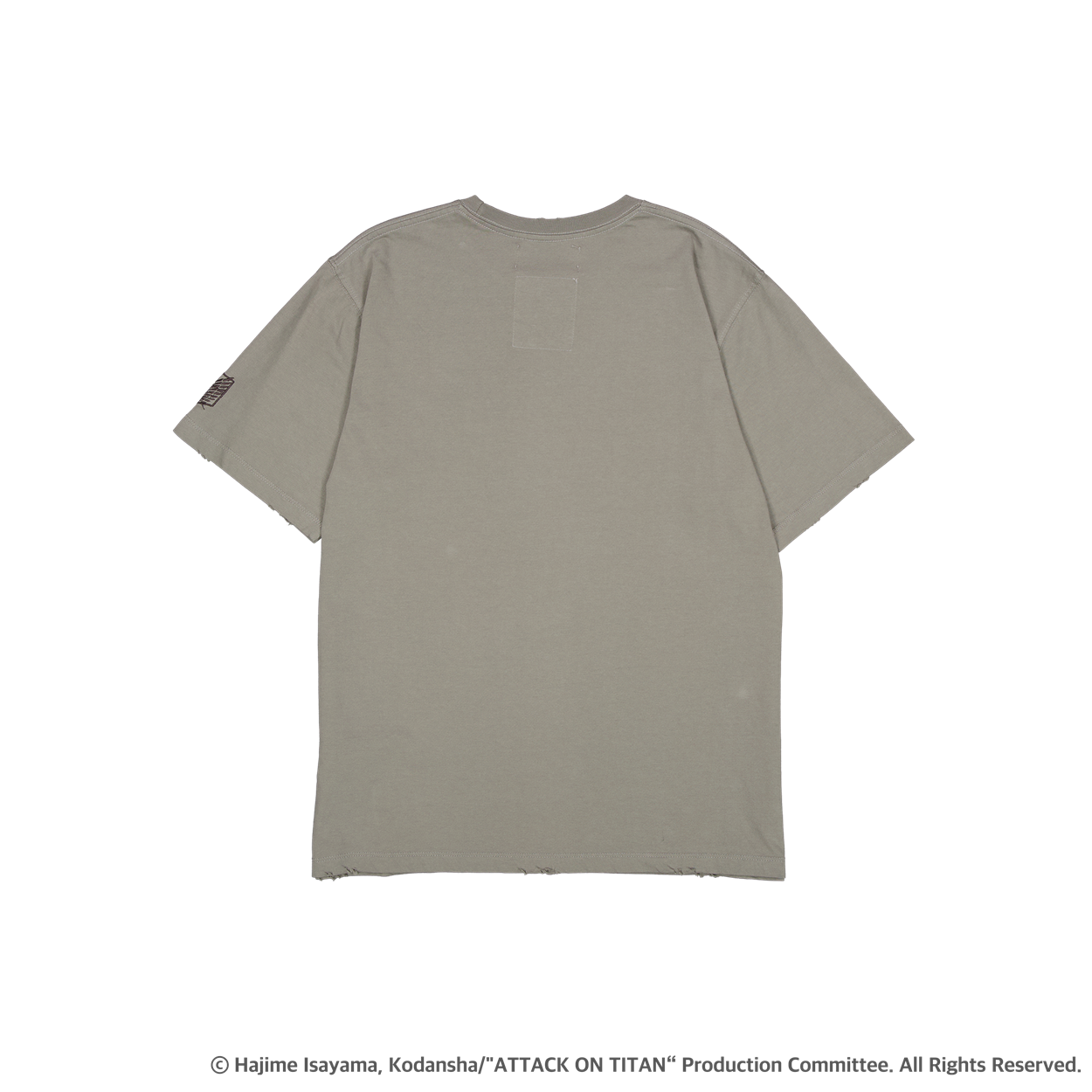 [진격의 거인 I 언더마이카] 조사병단 빈티지 워시드 티셔츠 더스티 탄([Attack On Titan I Undermycar] Survey Corps Vintage Washed T-Shirts Dusty Tan) - 2