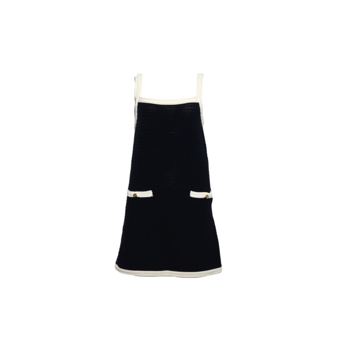 구찌 파인 투톤 크로셰코튼 미니 로고 슬리브리스 여성 민소매 원피스(Gucci Two-Tone Crochet Cotton Mini Logo Sleeveless Dress)