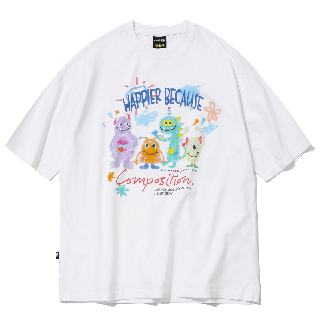 C24SB22 CPGN STUDIO DTP Happy Day T-Shirt White