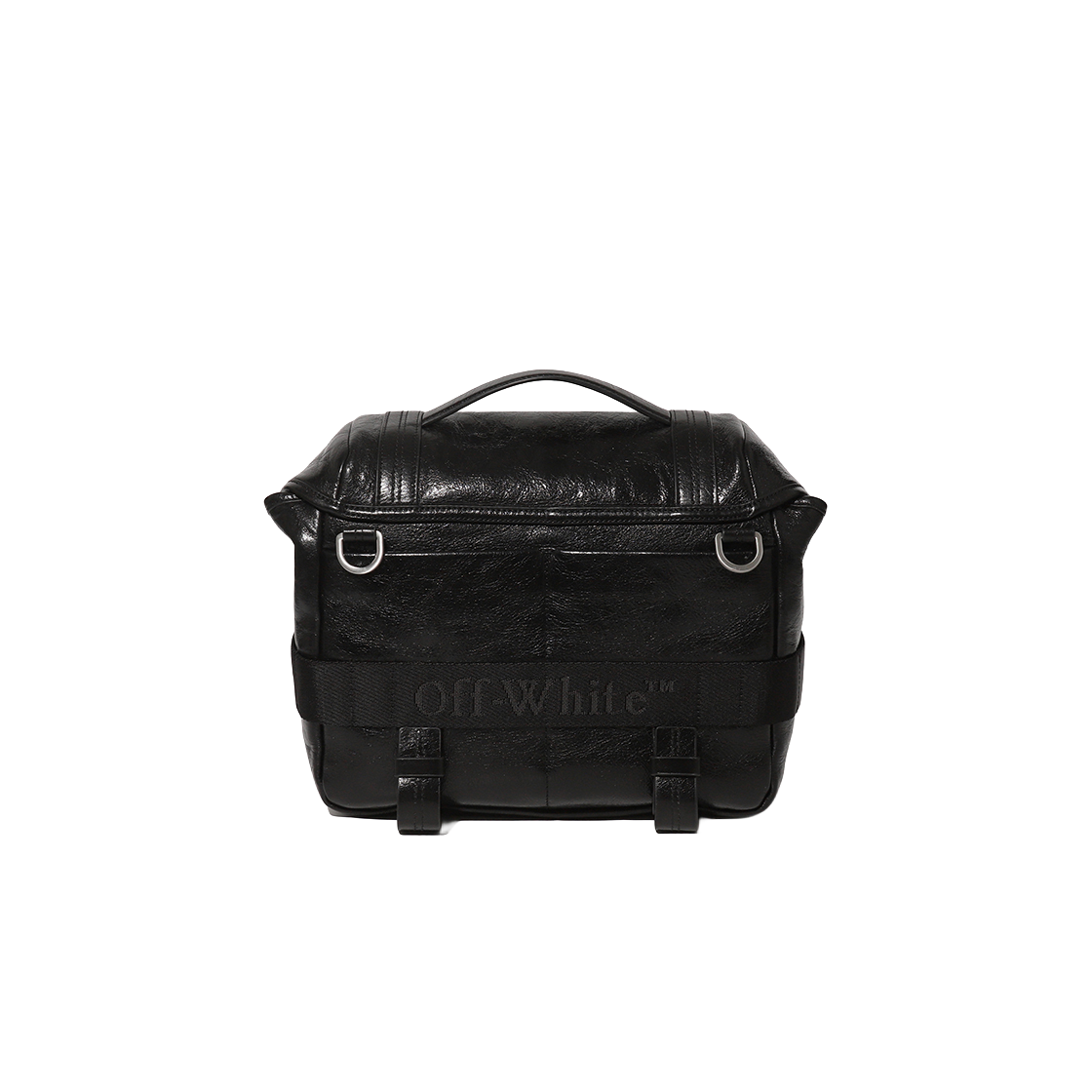 오프화이트 카메라 숄더 백 S 레더 (블랙)(Off-White Camera Shoulder Bag S Leather (Black)) - 4