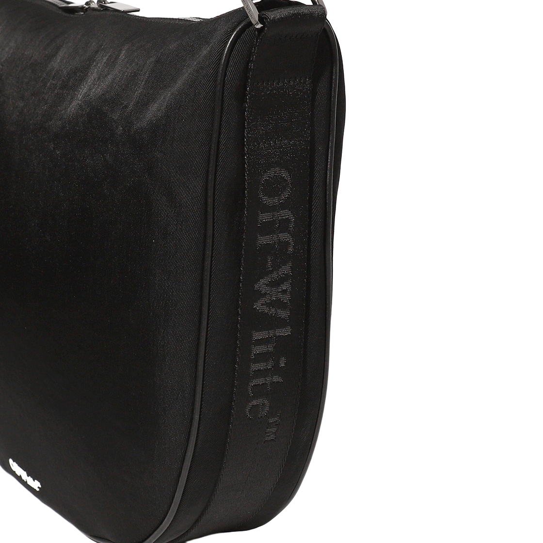 오프화이트 하프문 숄더 백 L (블랙)(Off-White Halfmoon Shoulder Bag L (Black)) - 4