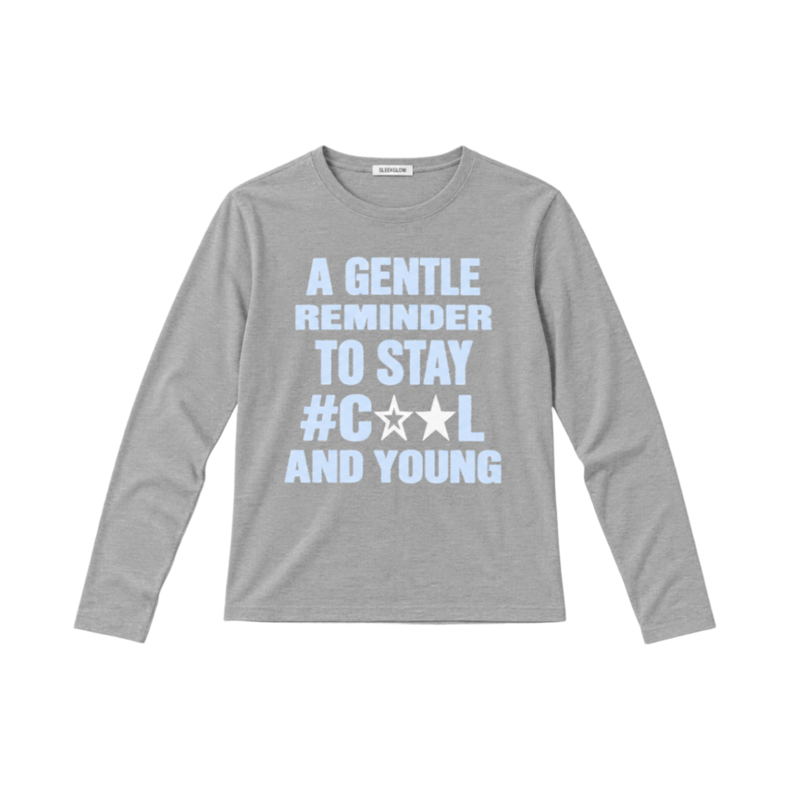 슬릭글로우 STAY COOL 롱 슬리브 티셔츠 그레이(SLEEKGLOW STAY COOL Long Sleeve T-Shirt Gray)