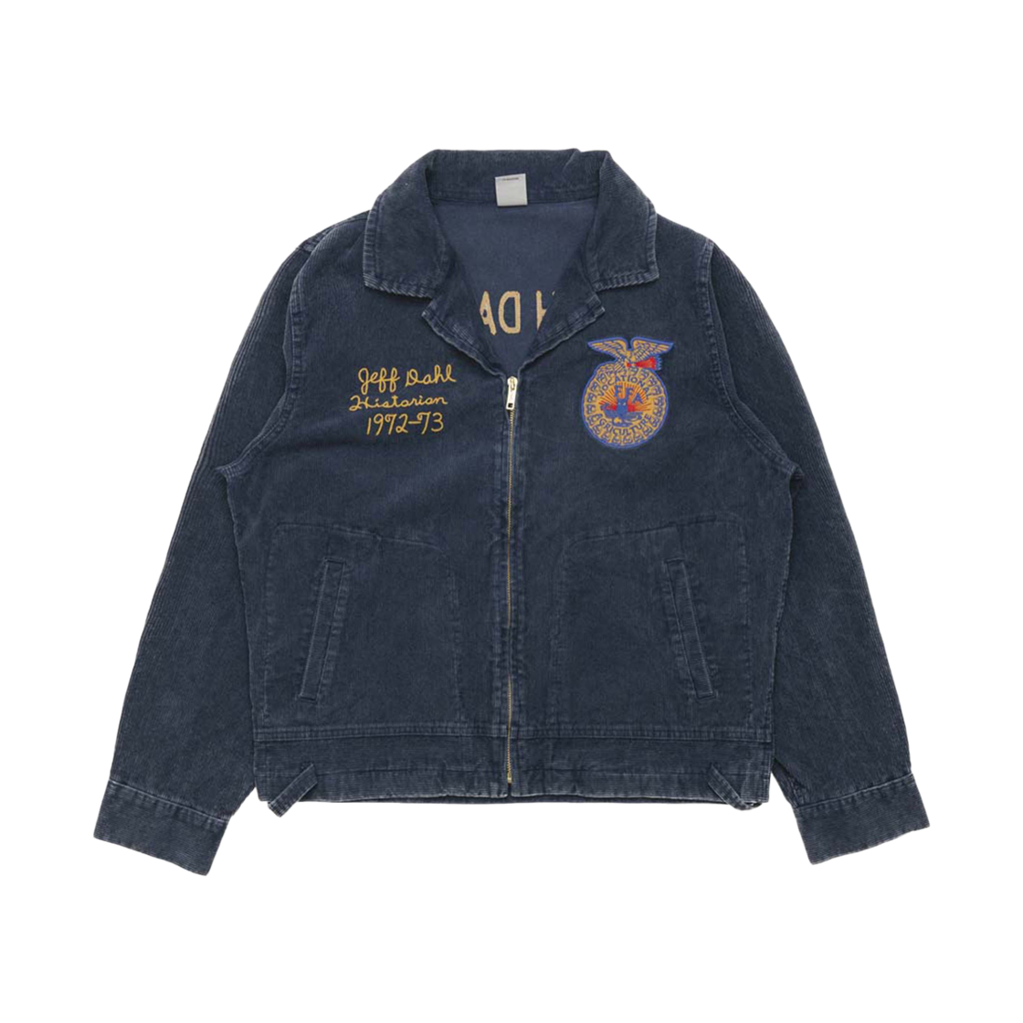51654NV Houston Japan Washed Corduroy FFA Jacket Navy 51654