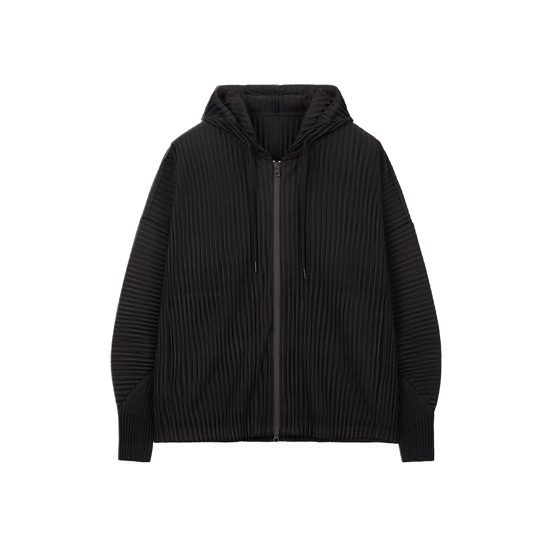 TNJU6F112W2 TNGT Yoyogi Pleats Hooded Zip-Up Brown
