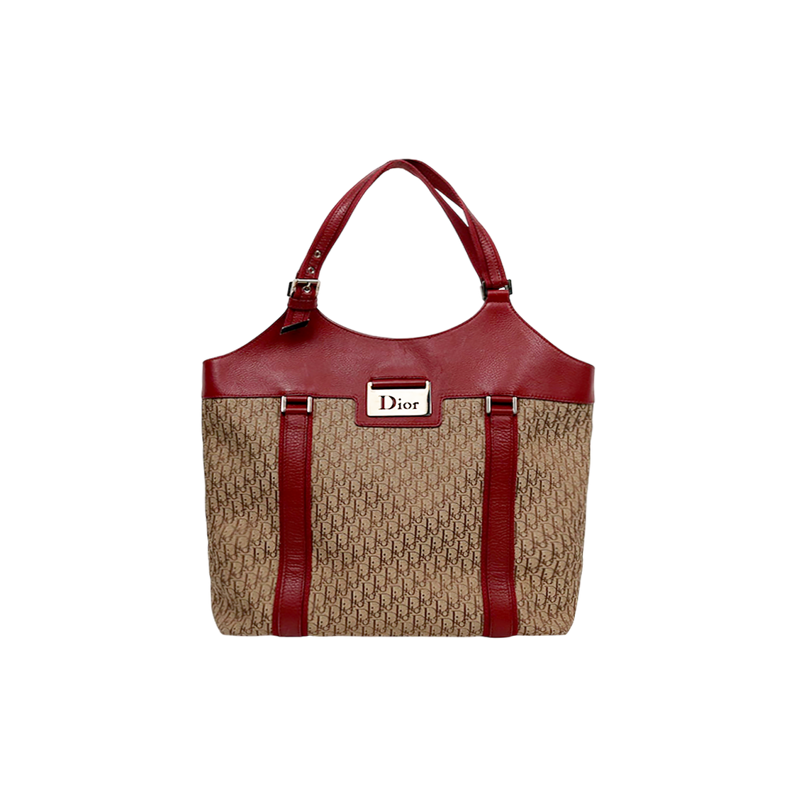 IT2QAFOTPLH7 Dior Burgundy Street Chic Tote Bag