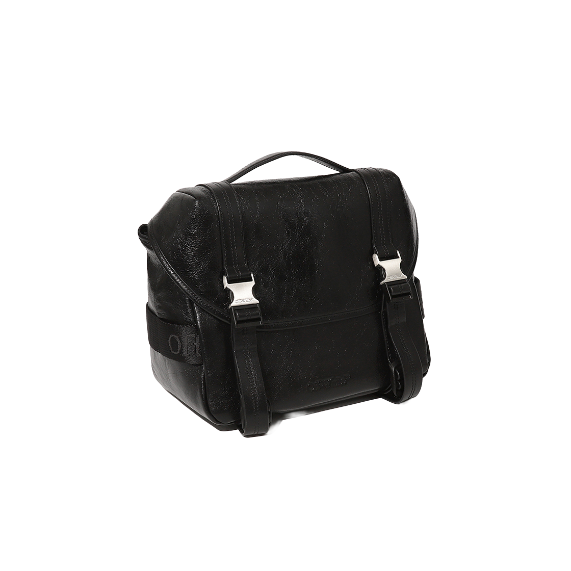 오프화이트 카메라 숄더 백 S 레더 (블랙)(Off-White Camera Shoulder Bag S Leather (Black)) - 3