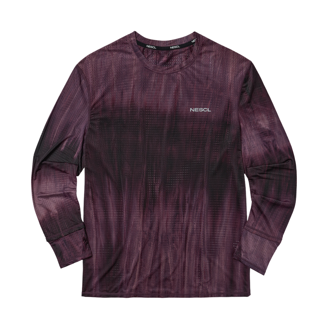 네스클 에어벤트 타이다잉 레이싱 핑거 워치홀 롱슬리브 플럼(NESCL Air Vent Tie-Dye Racing Finger Watch-Hole Long Sleeve Plum) - 1