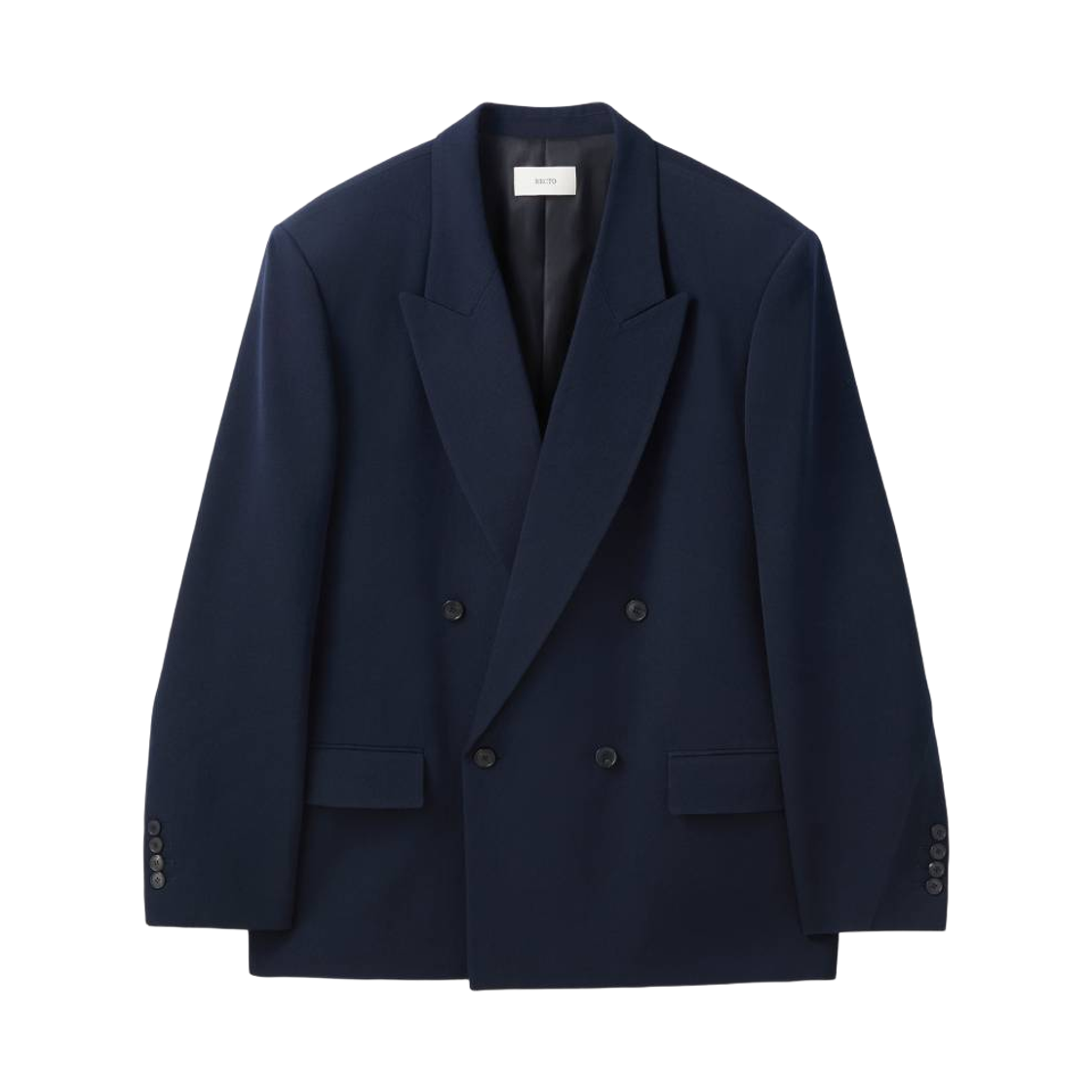 RM26WWJK002NV Recto Classic Double Breasted Suit Jacket Dark Navy