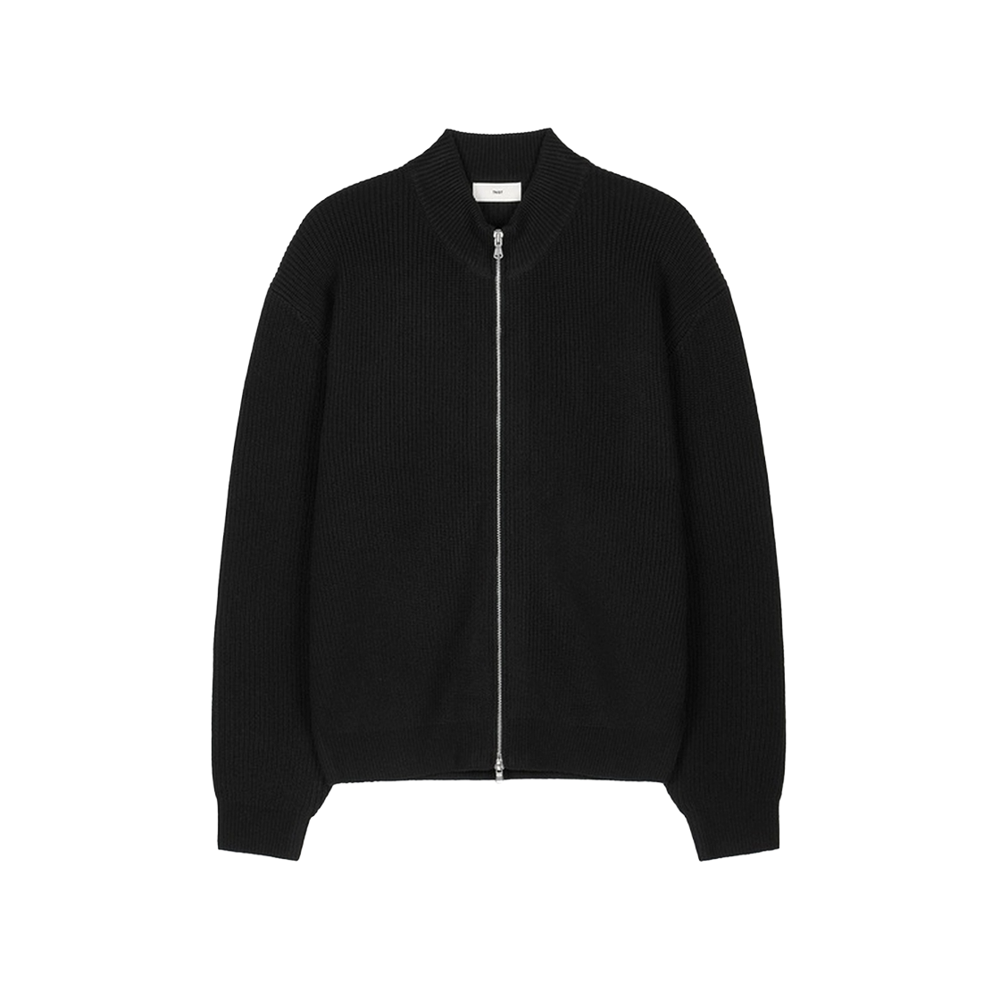 TNSW6F113BK TNGT Cashmere Blend Full-Zip Knit Top Black