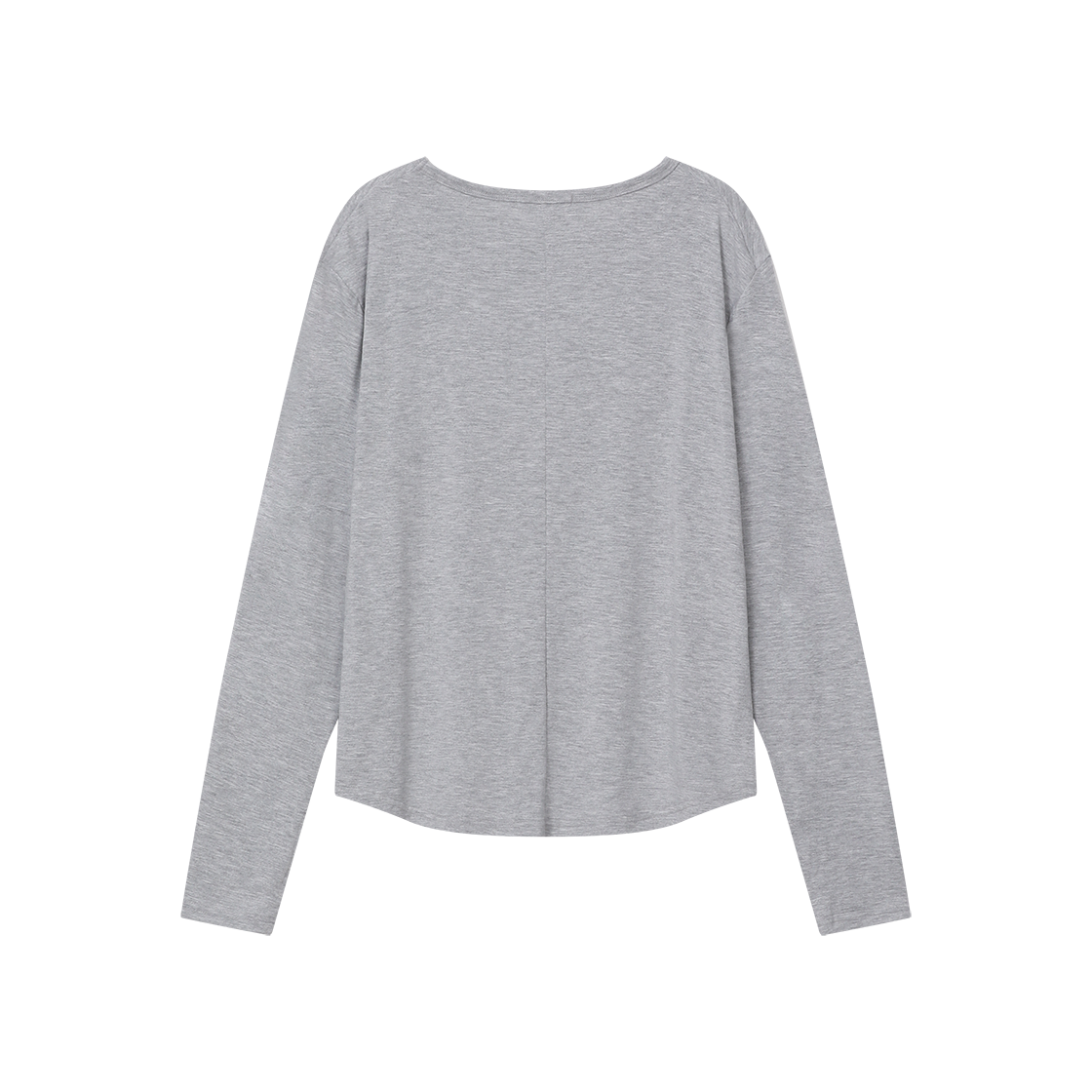 폴리테루 휴먼인덱스 유 넥 소프트 롱 슬리브 멜란지 그레이(Polyteru Human Index U Neck Soft Long Sleeves Melange Gray) - 2