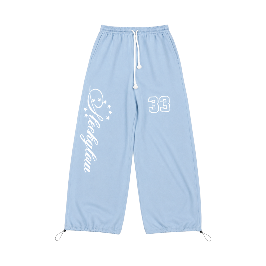 SGBF12SP002-3 SLEEKGLOW 33 Lettering Sweat Pants Sky Blue