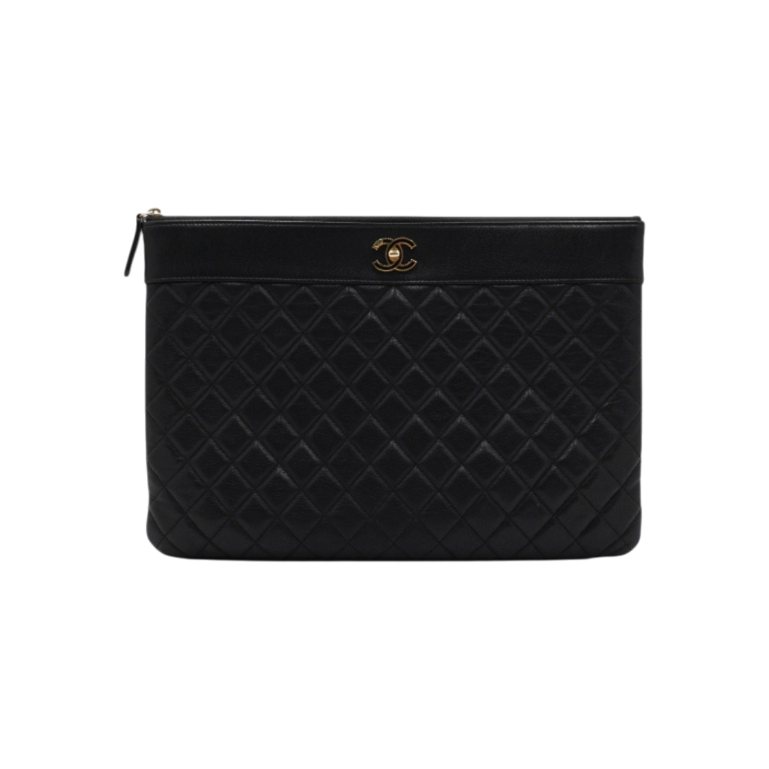 IT85567VJJAS Chanel Mademoiselle CC Black Large Clutch Bag