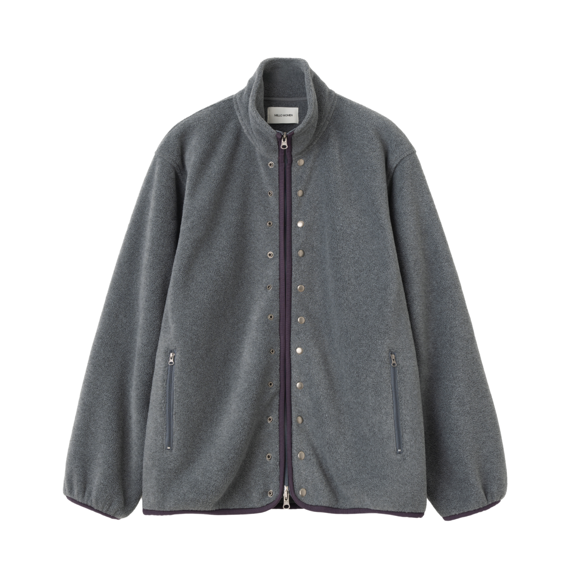 MW363CHA MILLO WOMEN Button Fleece Jacket Charcoal