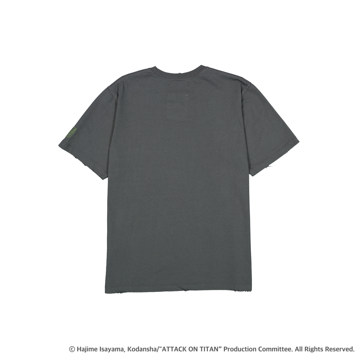 [진격의 거인 I 언더마이카] 조사병단 빈티지 워시드 티셔츠 모스 차콜([Attack On Titan I Undermycar] Survey Corps Vintage Washed T-Shirts Moss Charcoal) - 2