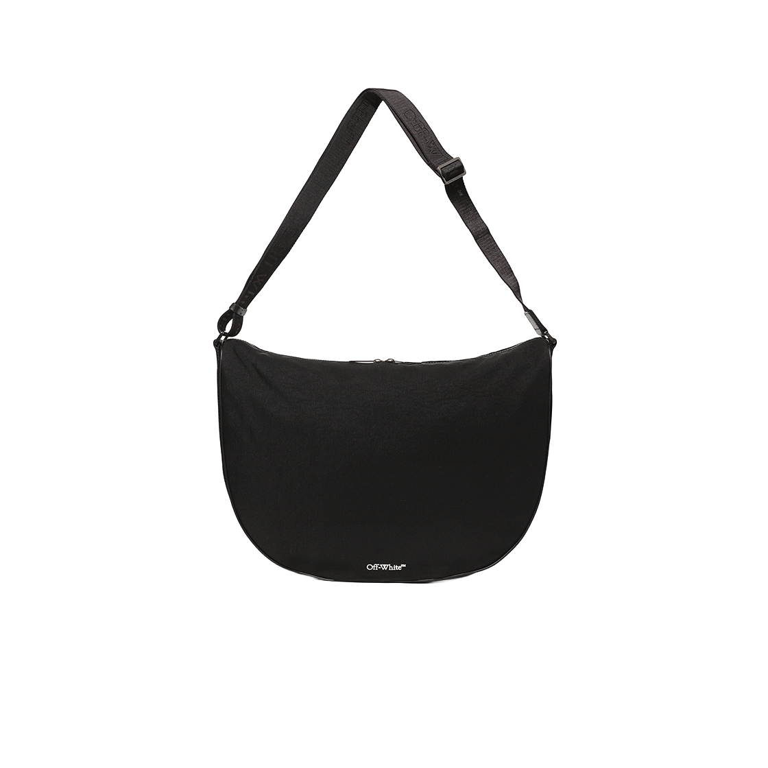 오프화이트 하프문 숄더 백 L (블랙)(Off-White Halfmoon Shoulder Bag L (Black)) - 2