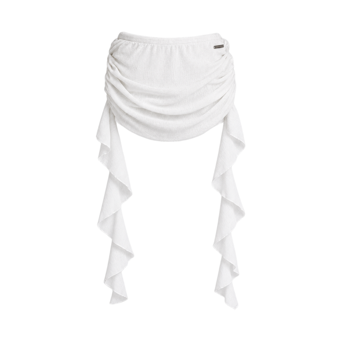 CSK2FB06WSW000 Holy Number 7 Sparkle Draped Mini Skirt