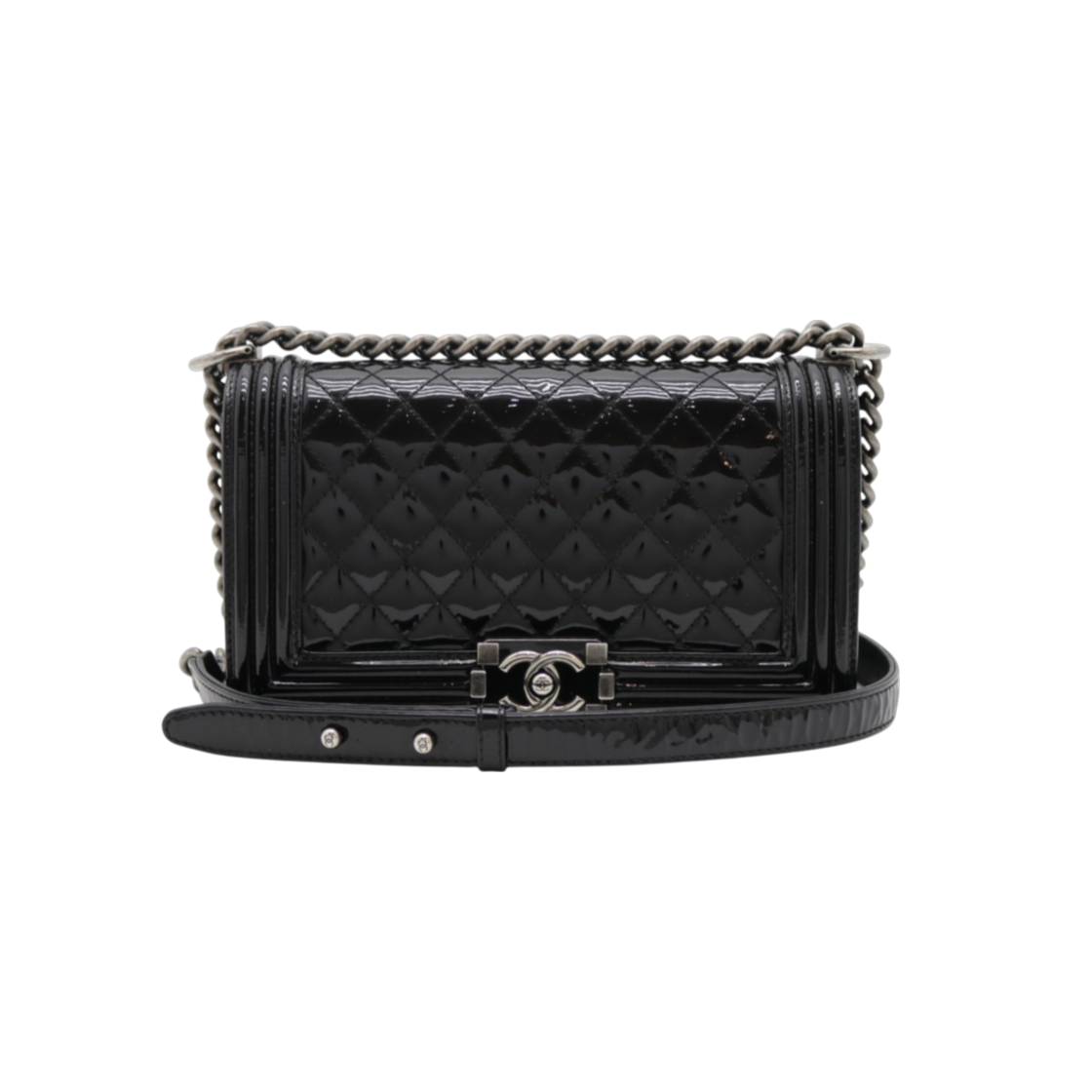 ITS6AOPIG9KE Chanel Boy Bag Medium Patent