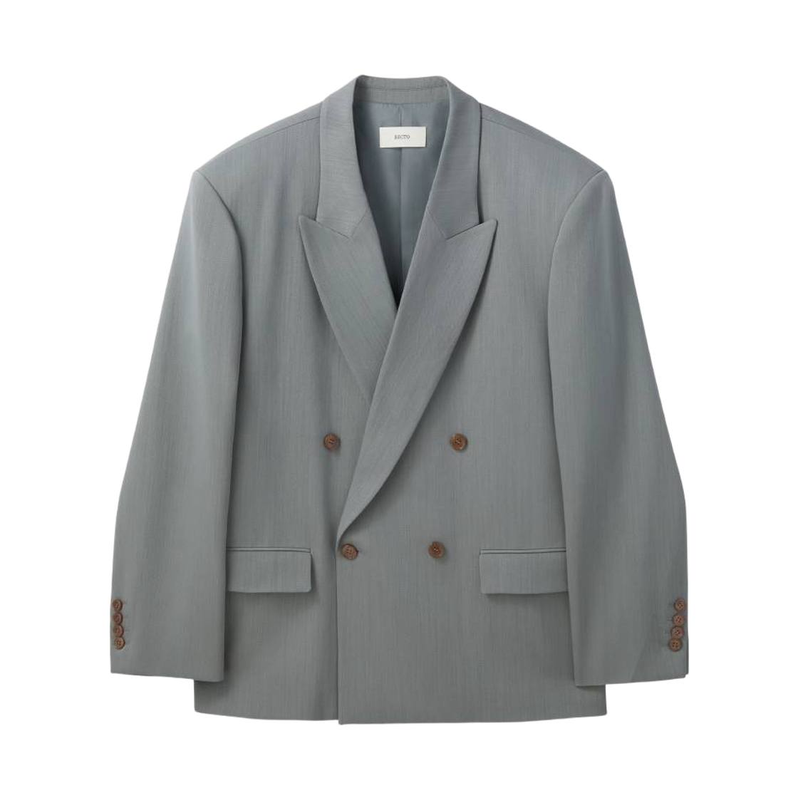 RM26WWJK001GR Recto Classic Double Breasted Suit Jacket Cool Grey