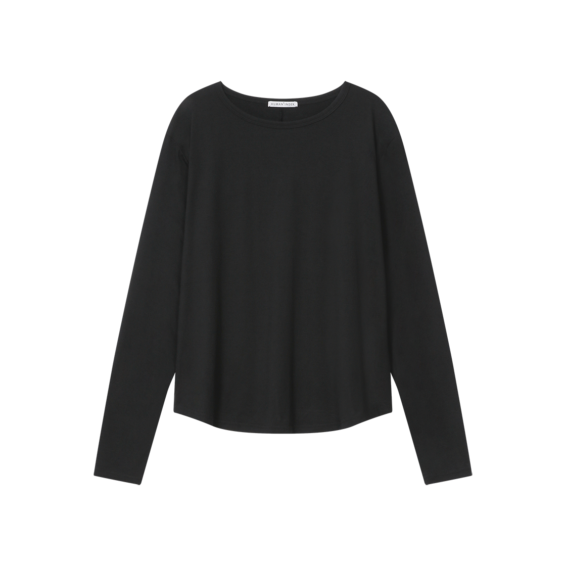 폴리테루 휴먼인덱스 유 넥 소프트 롱 슬리브 블랙(Polyteru Human Index U Neck Soft Long Sleeves Black)