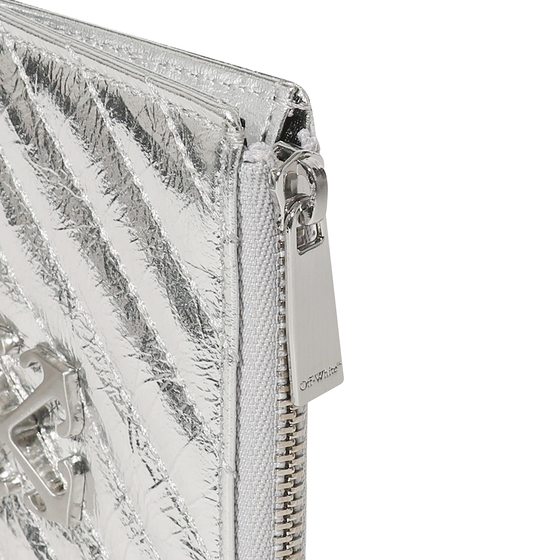 오프화이트 퀼티드 카드 월렛 숏 (실버)(Off-White Quilted Card Wallet Short (Silver)) - 5