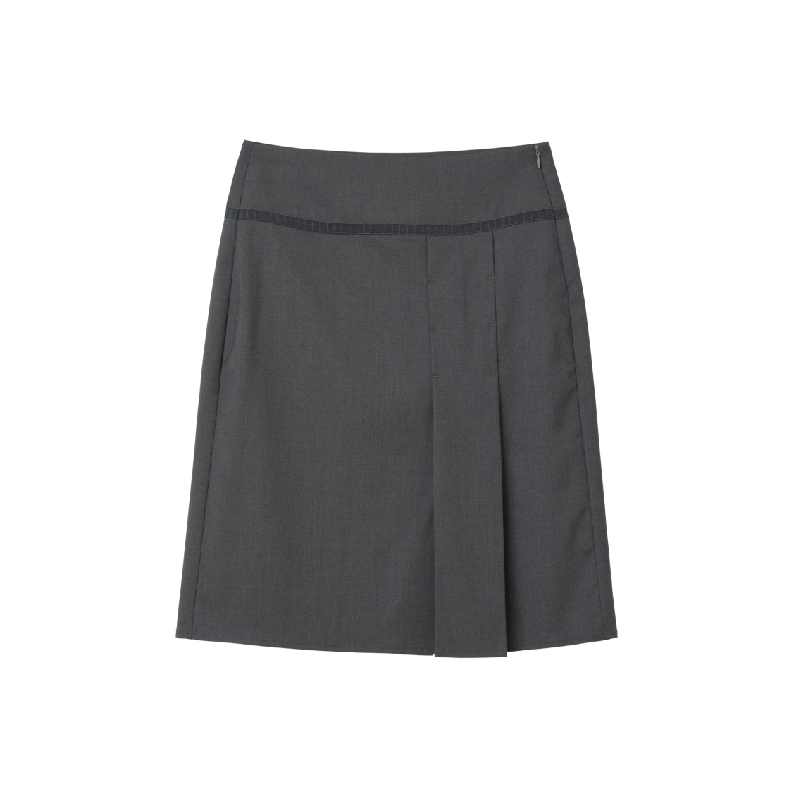 MW385CHA MILLO WOMEN Contour Midi Skirt Charcoal