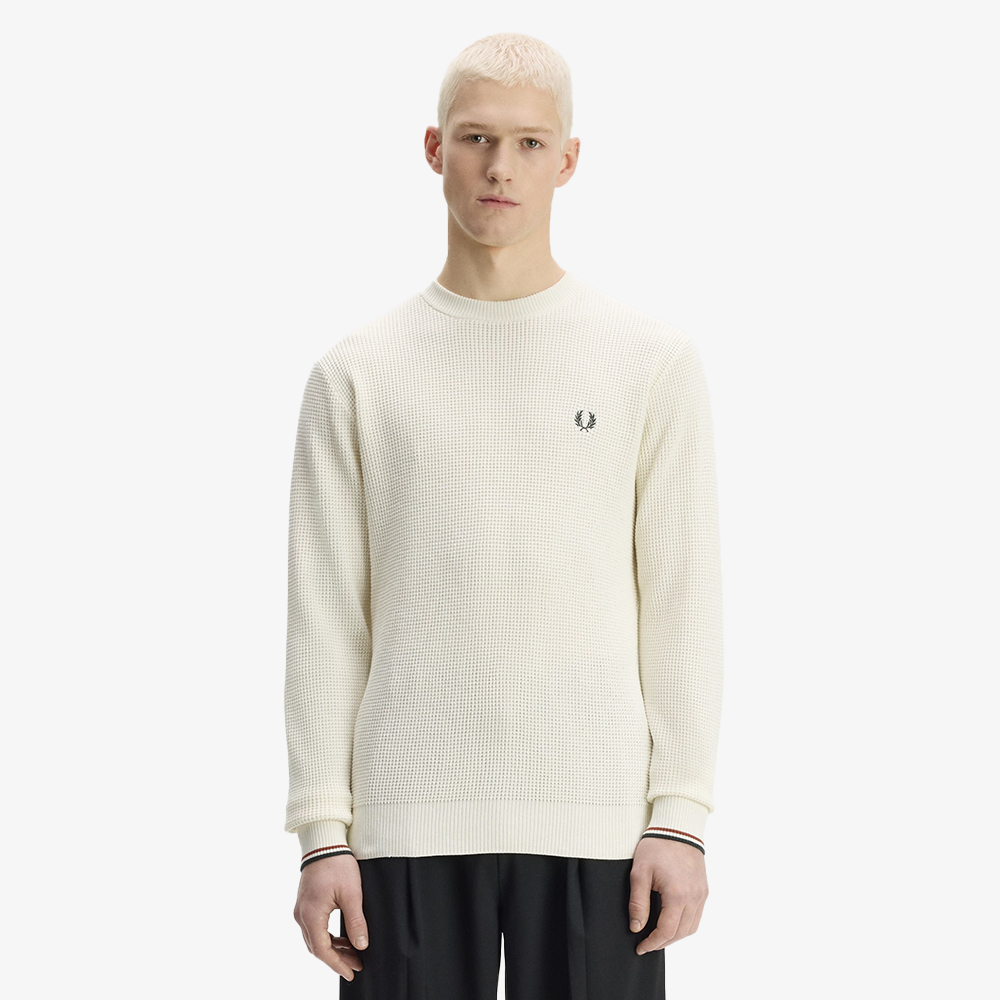 프레드페리 와플 스티치 니트 에크루(Fred Perry Waffle Stitch Knit Ecru) - 2